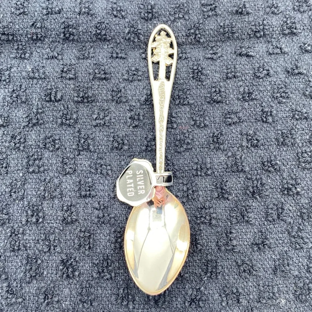 Vintage Sequoia Kings Canyon Souvenir Spoon Silver Cutout Tree Tag California NP